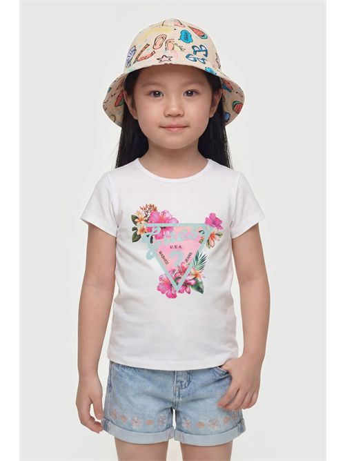 T-shirt con logo a triangolo GUESS | K6GI02K6YW4/G011
